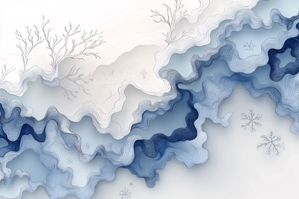 Winter Paper Cut Landscape