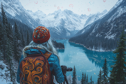 Winter Photographer in Mountains