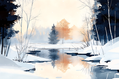 Winter Serenity by the River