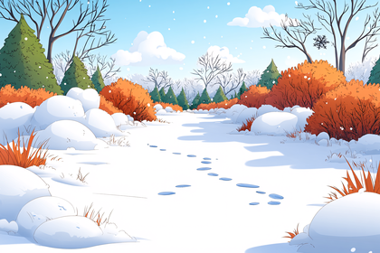 Winter Snow Landscape Scene
