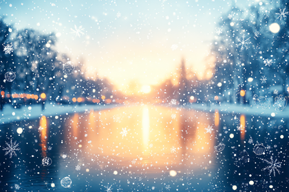 Winter Snowfall Scene