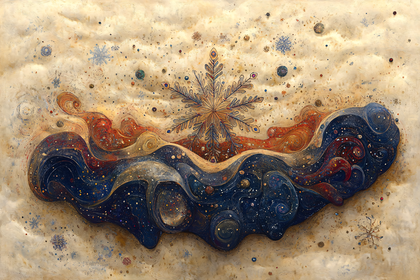 Winter Snowflake Swirls Art