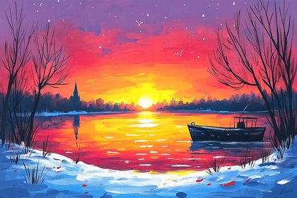 Winter Sunset Boat Ride
