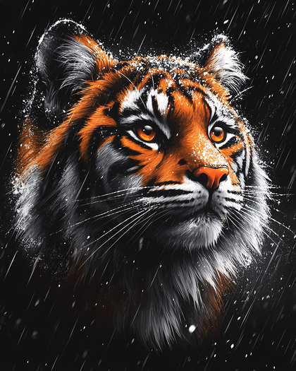 Winter Tiger Portrait