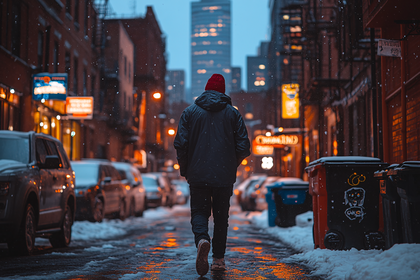 Winter Walk In The City