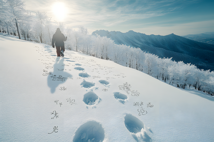 Winter Walk With Snow Doodles