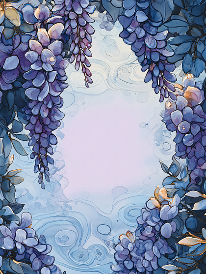 Wisteria Blossom Art