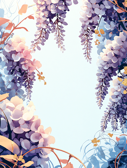 Wisteria Floral Pattern