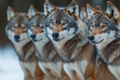 Wolves Pack Portrait