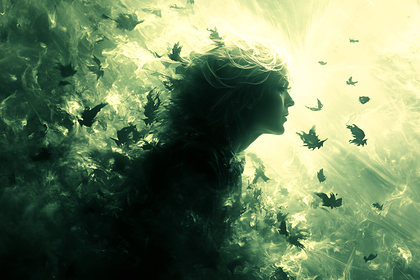 Woman and Birds