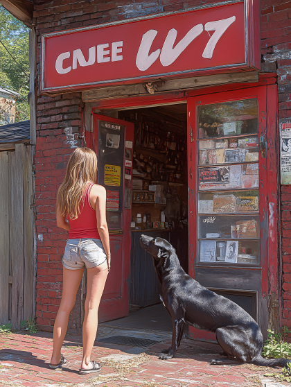 Woman And Dog At Cnee Lv7 Shop