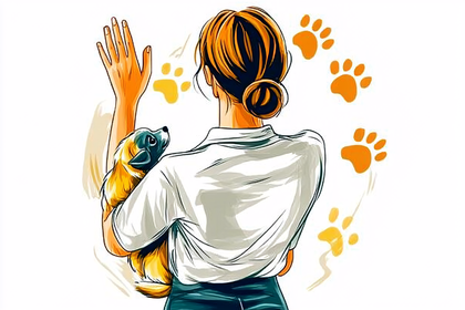 Woman and Puppy