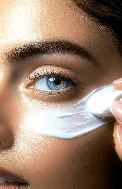 Woman Applying Cream Under Eye