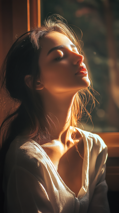 Woman Bathed in Sunlight