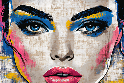 Woman Face Bold Makeup