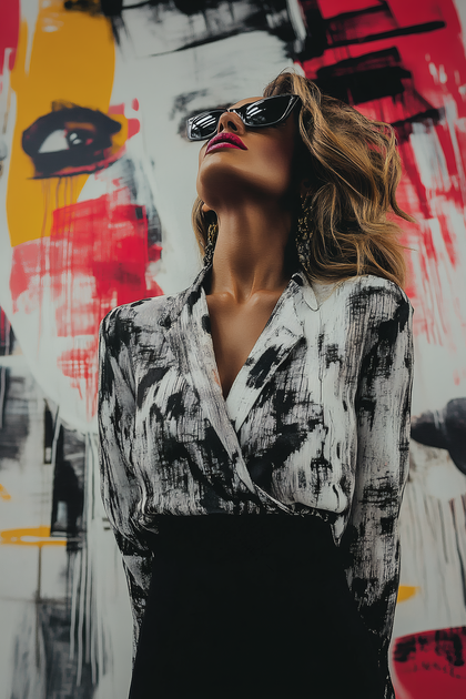 Woman in Abstract Fashion