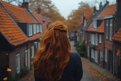 Woman in Autumnal Alley