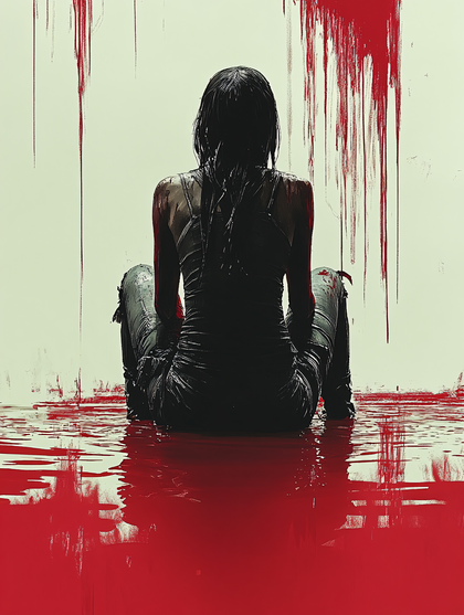Woman In Crimson Pool