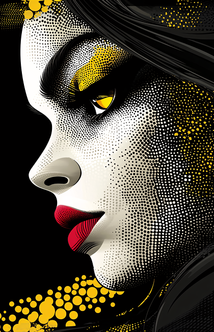 Woman In Dotted Style