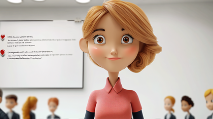 Woman In Meeting Presentation