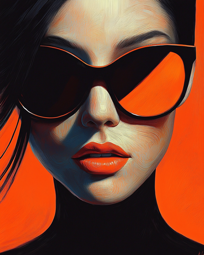 Woman in Orange Sunglasses