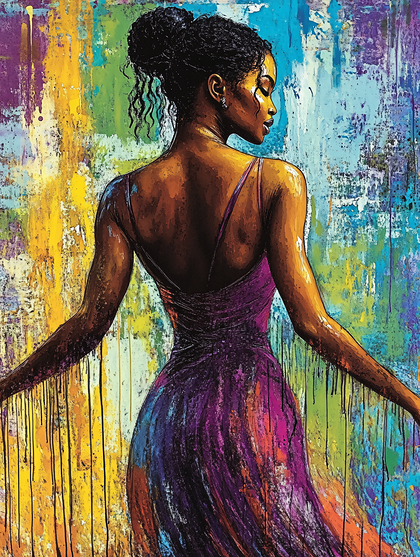 Woman In Purple Dress