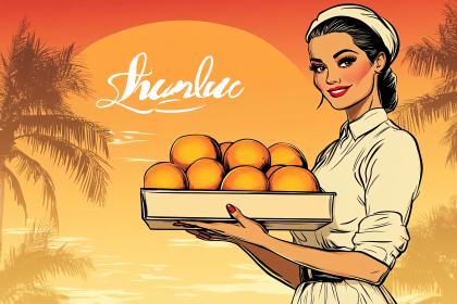 Woman Serving Oranges
