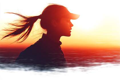 Woman Silhouette at Sunset