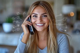Woman Talking on Mobile Phone