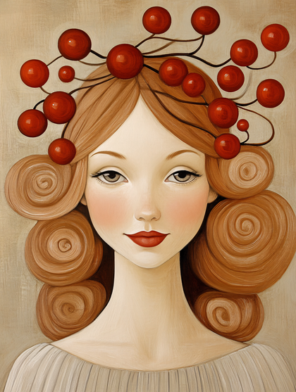 Woman With Berry Crown