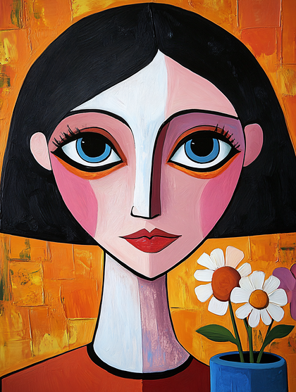 Woman with Daisies