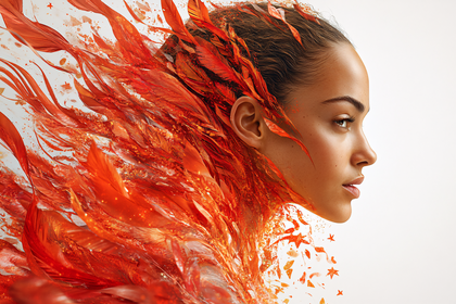 Woman with Feathered Aura