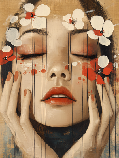 Woman With Floral Adornment