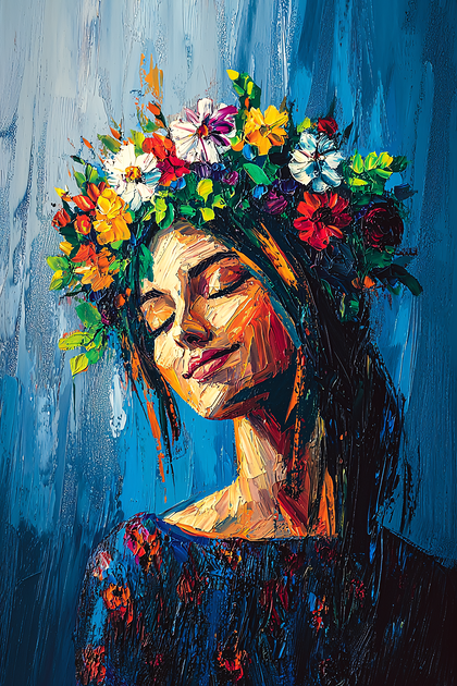 Woman With Floral Crown