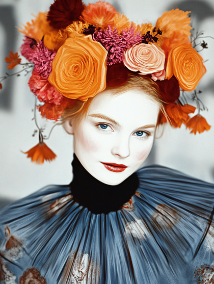 Woman with Floral Crown