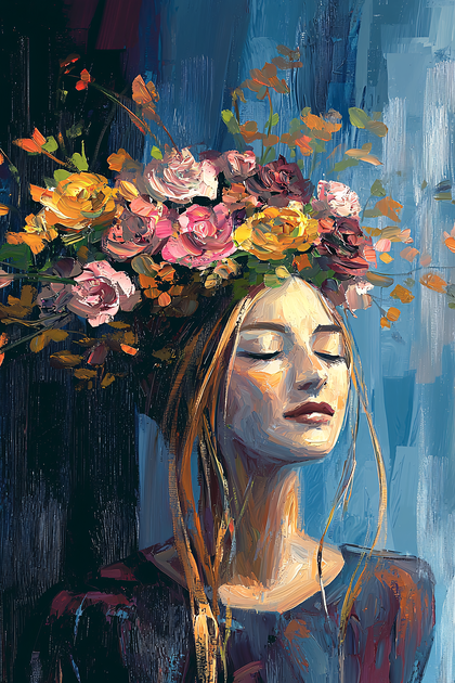 Woman With Floral Crown
