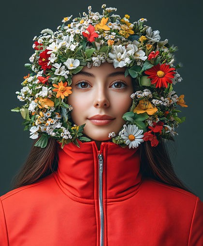 Woman with Floral Crown