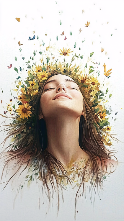 Woman With Floral Crown