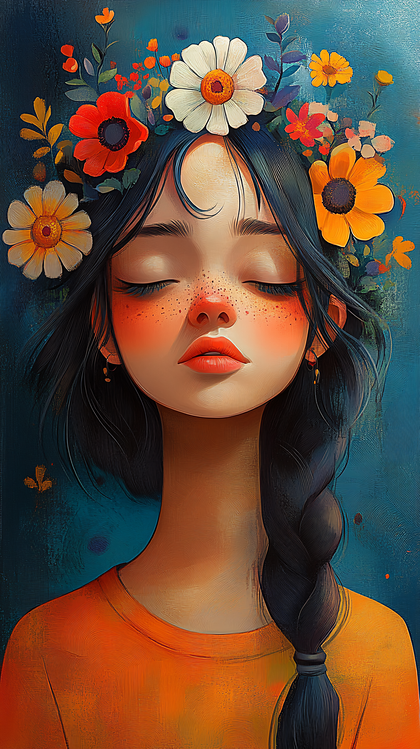 Woman With Flower Crown