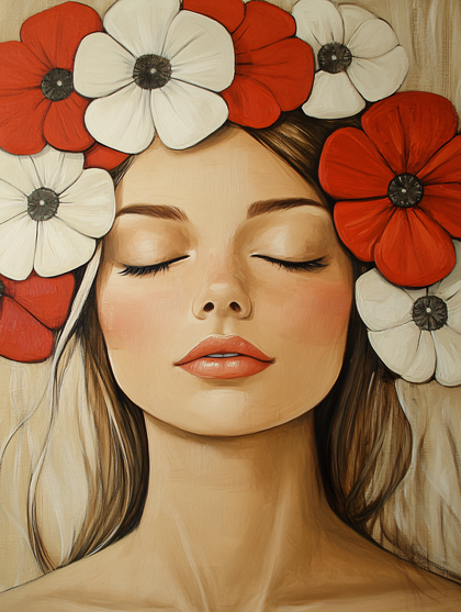 Woman with Flower Crown