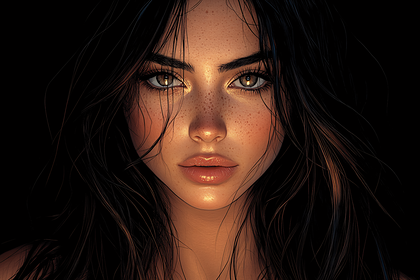 Woman With Freckles