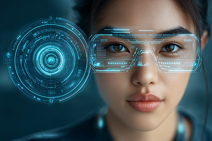 Woman With Futuristic Glasses