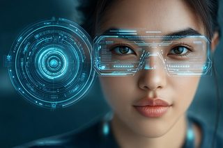 Woman With Futuristic Glasses