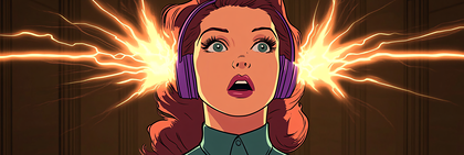 Woman With Headphones And Energy