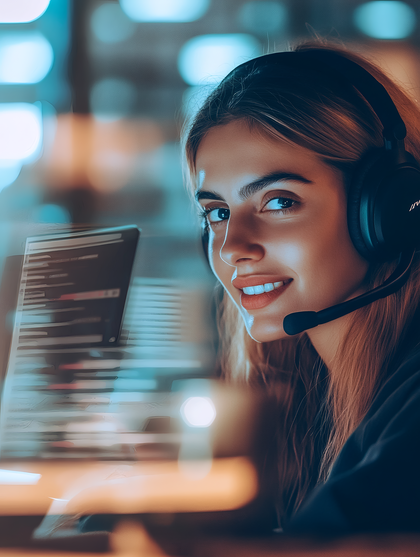 Woman with Headset