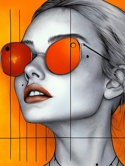 Woman with Orange Sunglasses