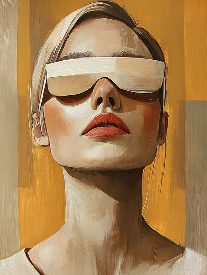 Woman With Rectangular Shades