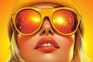 Woman with Reflective Sunglasses