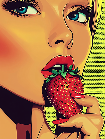Woman With Strawberry