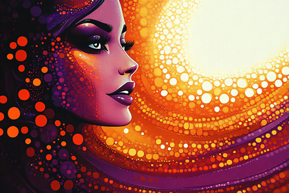 Woman With Vibrant Aura